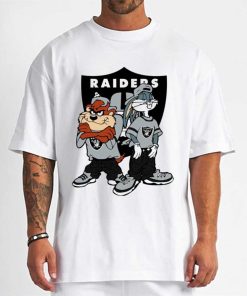 T Shirt Men DSBN258 Looney Tunes Bugs And Taz Las Vegas Raiders T Shirt