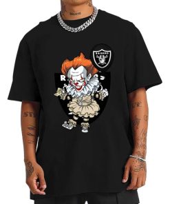 T Shirt Men DSBN266 It Clown Pennywise Las Vegas Raiders T Shirt