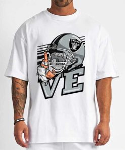 T Shirt Men DSBN268 Love Sign Las Vegas Raiders T Shirt