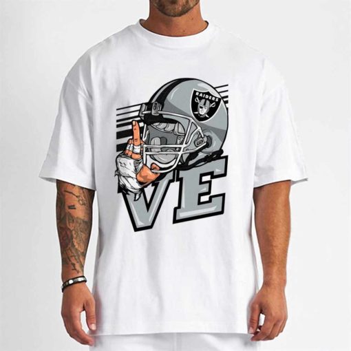 T Shirt Men DSBN268 Love Sign Las Vegas Raiders T Shirt