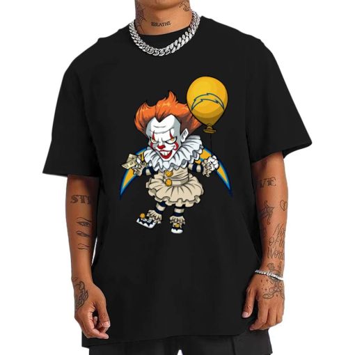 T Shirt Men DSBN281 It Clown Pennywise Los Angeles Chargers T Shirt