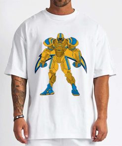 T Shirt Men DSBN287 Transformer Robot Los Angeles Chargers T Shirt