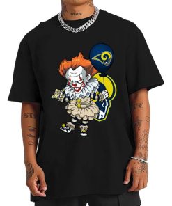 T Shirt Men DSBN291 It Clown Pennywise Los Angeles Rams T Shirt