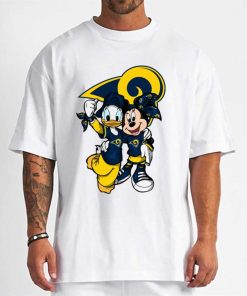 T Shirt Men DSBN292 Minnie And Daisy Duck Fans Los Angeles Rams T Shirt