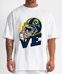 T Shirt Men DSBN294 Love Sign Los Angeles Rams T Shirt