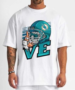 T Shirt Men DSBN317 Love Sign Miami Dolphins T Shirt