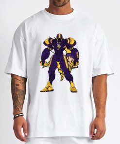 T Shirt Men DSBN330 Transformer Robot Minnesota Vikings T Shirt