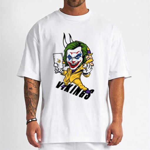 T Shirt Men DSBN331 Joker Smile Minnesota Vikings T Shirt