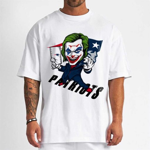 T Shirt Men DSBN345 Joker Smile New England Patriots T Shirt