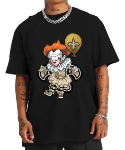 T Shirt Men DSBN357 It Clown Pennywise New Orleans Saints T Shirt