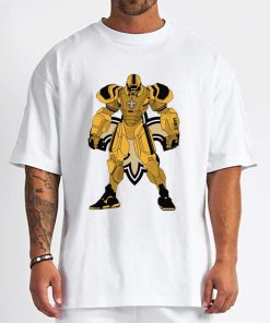 T Shirt Men DSBN364 Transformer Robot New Orleans Saints T Shirt