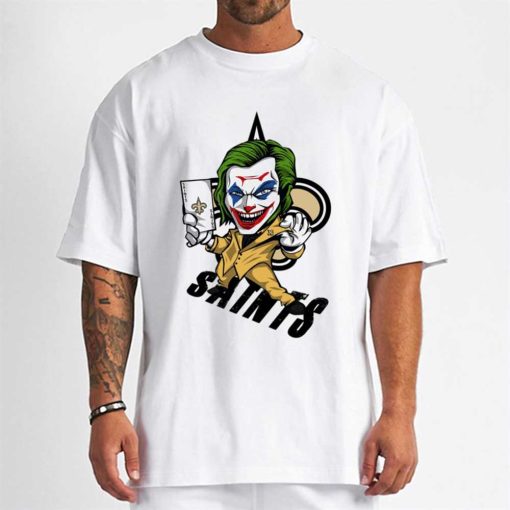 T Shirt Men DSBN365 Joker Smile New Orleans Saints T Shirt