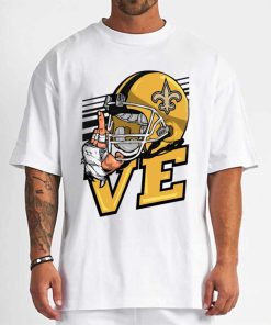 T Shirt Men DSBN367 Love Sign New Orleans Saints T Shirt