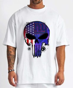 T Shirt Men DSBN374 Punisher Skull New York Giants T Shirt