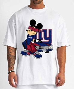 T Shirt Men DSBN380 Mickey Gangster And Car New York Giants T Shirt