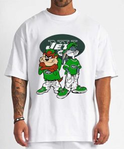 T Shirt Men DSBN387 Looney Tunes Bugs And Taz New York Jets T Shirt