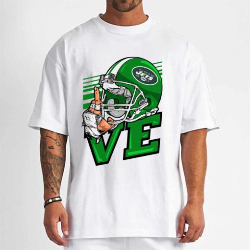 T Shirt Men DSBN388 Love Sign New York Jets T Shirt