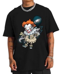 T Shirt Men DSBN403 It Clown Pennywise Philadelphia Eagles T Shirt