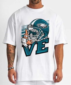 T Shirt Men DSBN406 Love Sign Philadelphia Eagles T Shirt