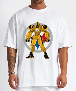 T Shirt Men DSBN425 Transformer Robot Pittsburgh Steelers T Shirt