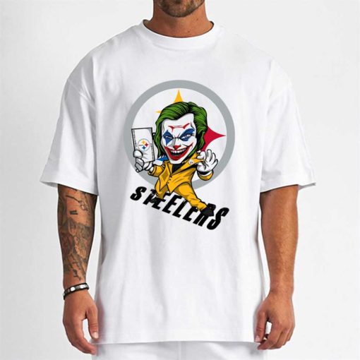 T Shirt Men DSBN431 Joker Smile Pittsburgh Steelers T Shirt