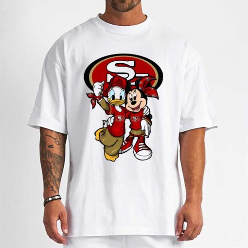 T Shirt Men DSBN438 Minnie And Daisy Duck Fans San Francisco 49Ers T Shirt