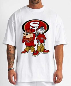 T Shirt Men DSBN442 Looney Tunes Bugs And Taz San Francisco 49Ers T Shirt