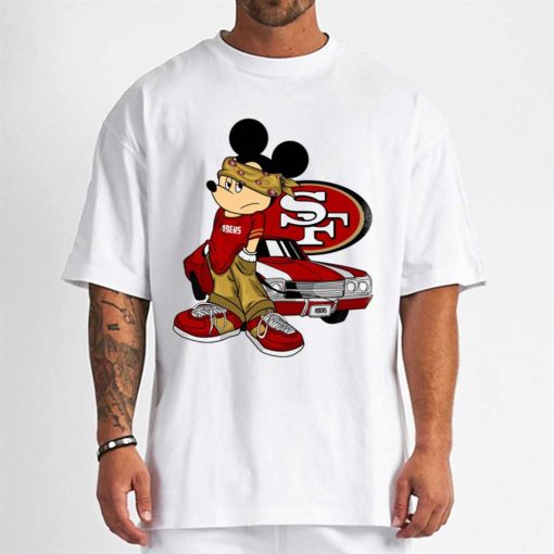 T Shirt Men DSBN445 Mickey Gangster And Car San Francisco 49Ers T Shirt