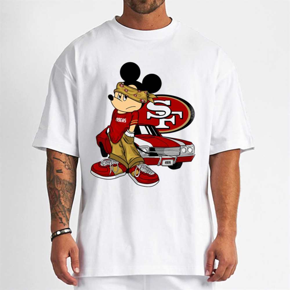 Mickey Gangster And Car San Francisco 49Ers T-Shirt