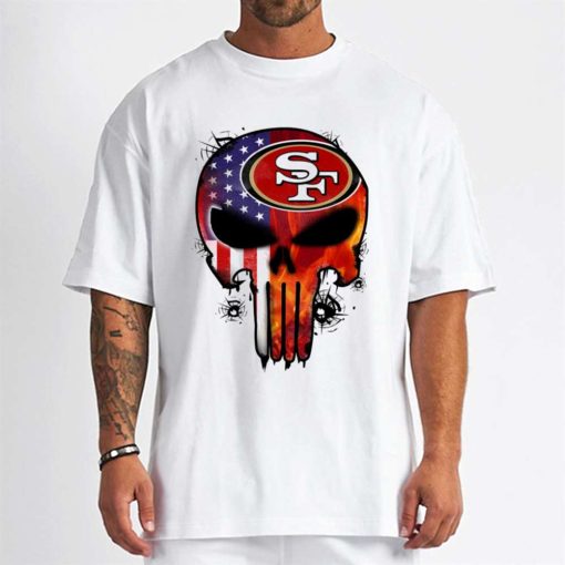 T Shirt Men DSBN446 Punisher Skull San Francisco 49Ers T Shirt