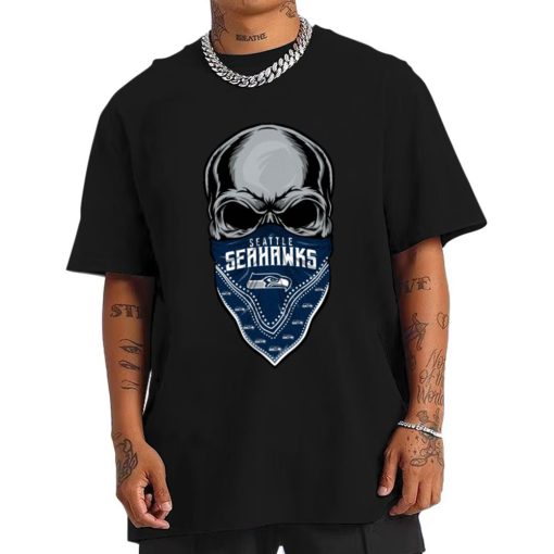 T Shirt Men DSBN449 Punisher Skull Seattle Seahawks T Shirt 1