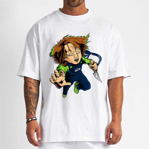 T Shirt Men DSBN451 Chucky Fans Seattle Seahawks T Shirt