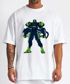 T Shirt Men DSBN464 Transformer Robot Seattle Seahawks T Shirt