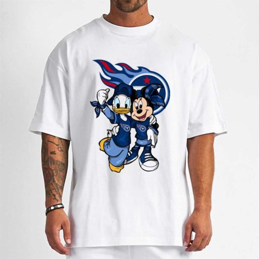 T Shirt Men DSBN484 Minnie And Daisy Duck Fans Tennessee Titans T Shirt