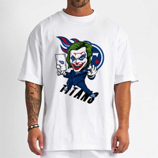 T Shirt Men DSBN489 Joker Smile Tennessee Titans T Shirt