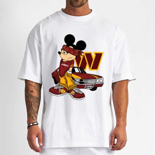 T Shirt Men DSBN499 Mickey Gangster And Car Washington Commanders T Shirt