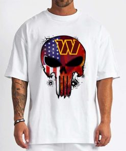 T Shirt Men DSBN502 Punisher Skull Washington Commanders T Shirt