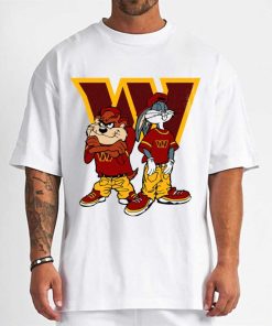 T Shirt Men DSBN511 Looney Tunes Bugs And Taz Washington Commanders T Shirt