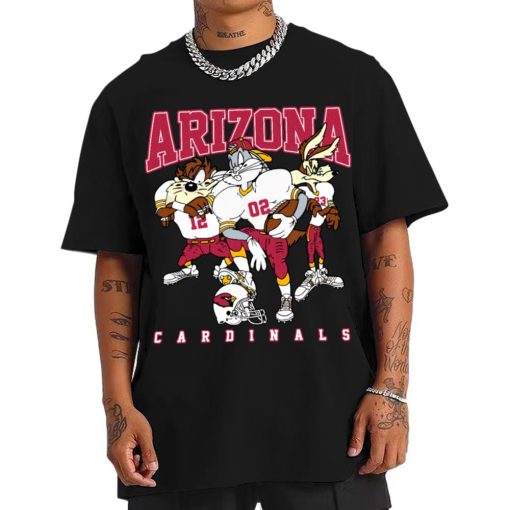 T Shirt Men DSLT01 Arizona Cardinals Bugs Bunny And Taz Player T Shirt