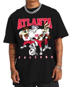 T Shirt Men DSLT02 Atlanta Falcons Bugs Bunny And Taz Player T Shirt