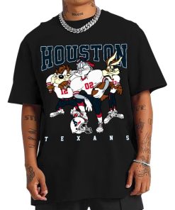 T Shirt Men DSLT13 Houston Texans Bugs Bunny And Taz Player T Shirt