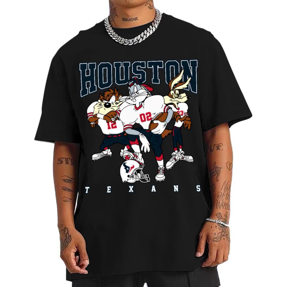Houston Texans Bugs Bunny And Taz Player T-Shirt