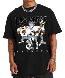 T Shirt Men DSLT17 Las Vegas Raiders Bugs Bunny And Taz Player T Shirt