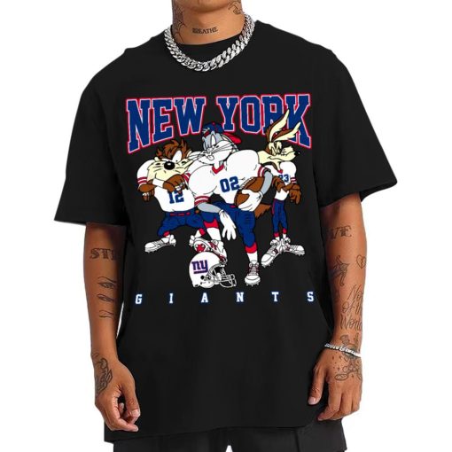 T Shirt Men DSLT24 New York Giants Bugs Bunny And Taz Player T Shirt