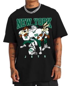 T Shirt Men DSLT25 New York Jets Bugs Bunny And Taz Player T Shirt