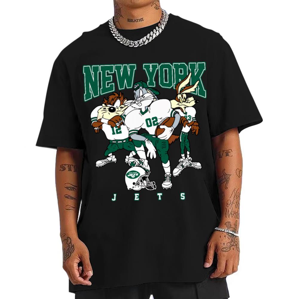 New York Jets Bugs Bunny And Taz Player T-Shirt