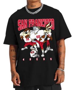 T Shirt Men DSLT28 San Francisco 49ers Bugs Bunny And Taz Player T Shirt