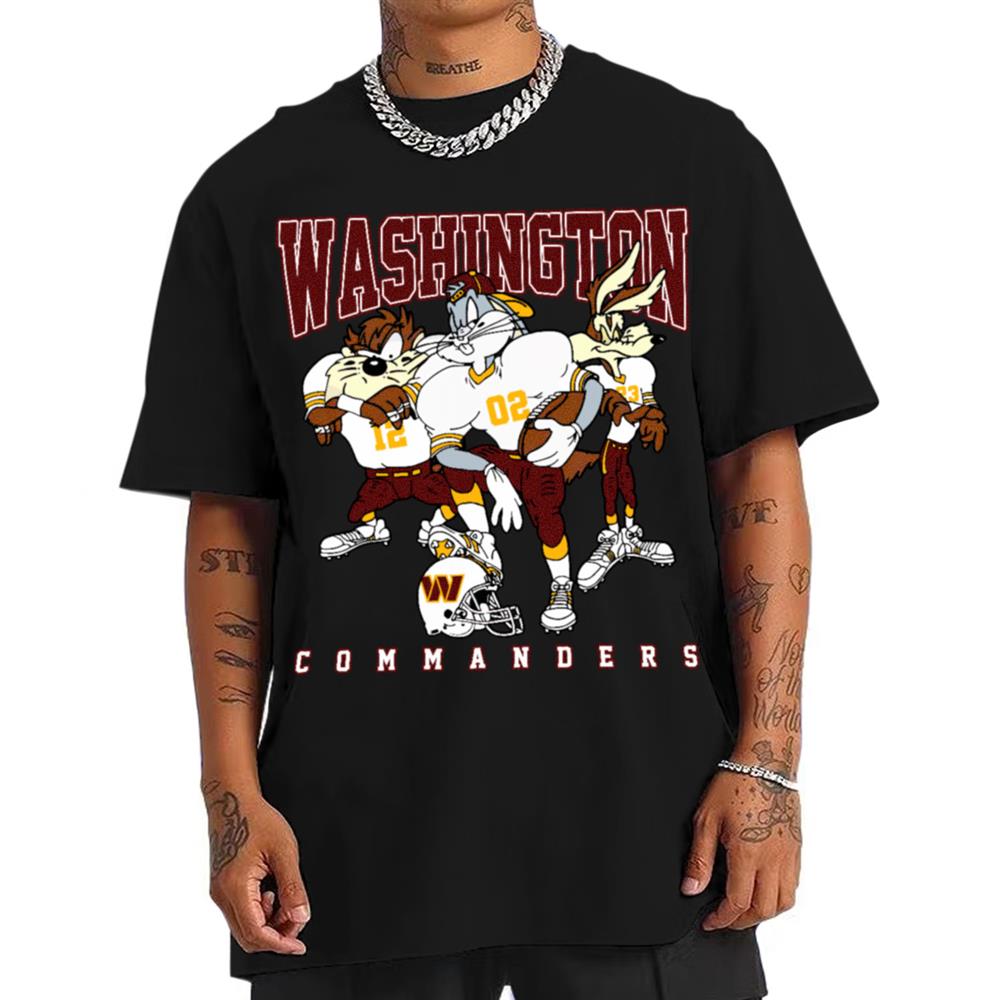 Washington Commanders Bugs Bunny And Taz Player T-Shirt