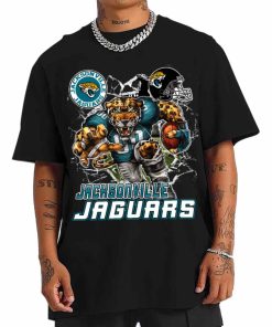 T Shirt Men DSMC0215 Mascot Breaking Through Wall Jacksonville Jaguars T Shirt