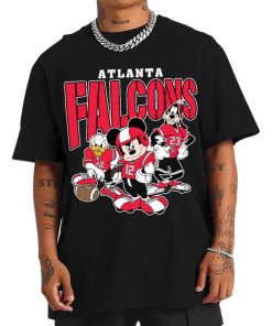 T Shirt Men DSMK02 Atlanta Falcons Mickey Donald Duck And Goofy Football Team T Shirt